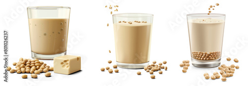 3d model of soya milk on transparent background