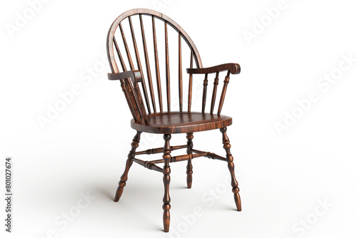 Windsor chair with a touch of elegance  isolated on solid white.
