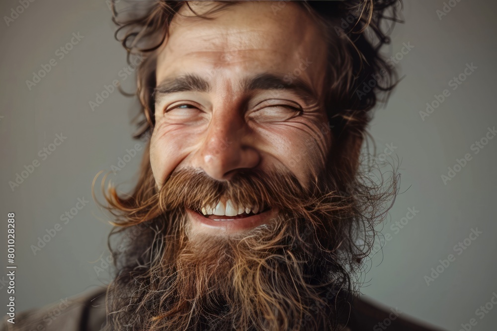 Portrait of a cheerful smiling bearded man Portrait of a cheerful smiling bearded man