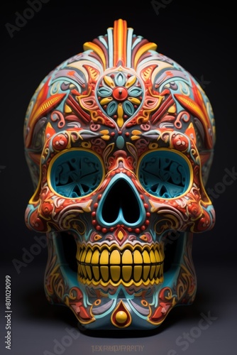 colorful Skull,Dead or Sugar Skulls,mexican skull