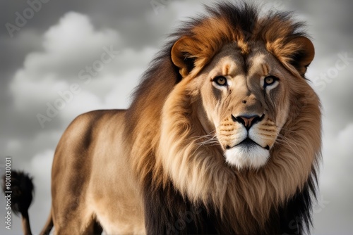 'old white years panthera standing lion 10 isolated leo wildlife adult cat animal big carnivore cut-out felino on mammal no people nobody one studio shot vertebrate background wild wildcat expressive'