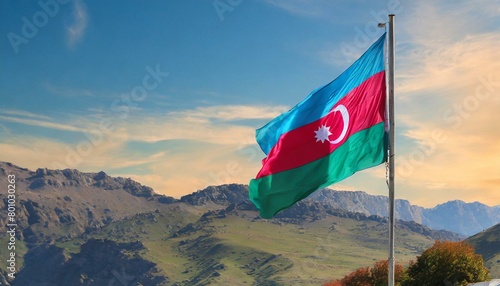 The Flag of Azerbaijan