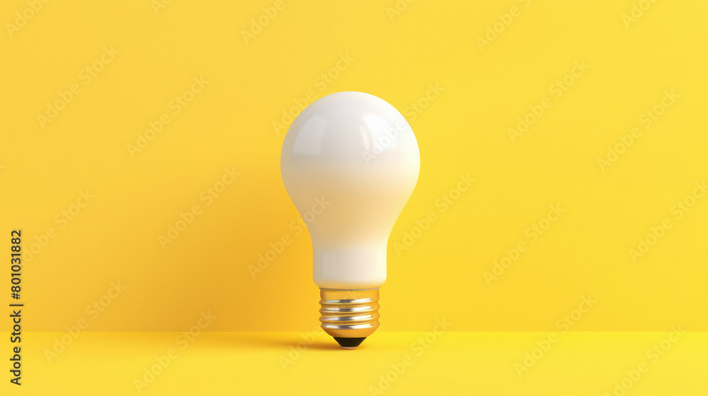 bulb on yellow background bulb on yellow background