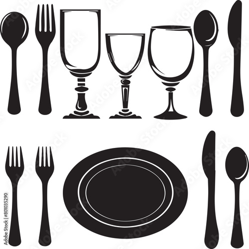 set of kitchen utensils