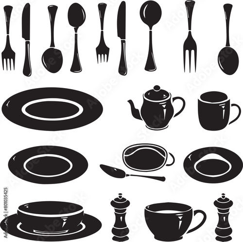 set of kitchen utensils