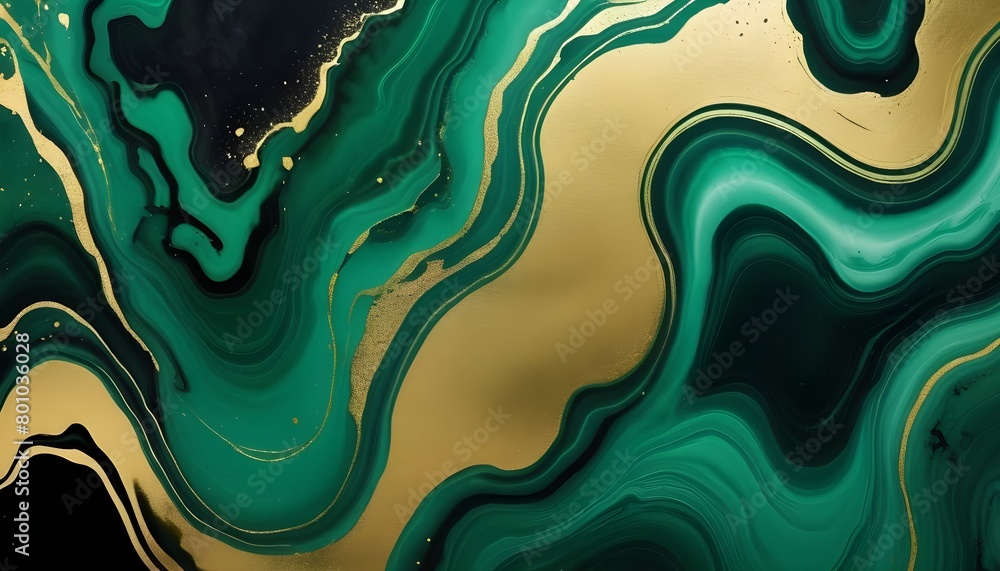 Background Green Gold Abstract Texture Marble Patt Upscaled 3