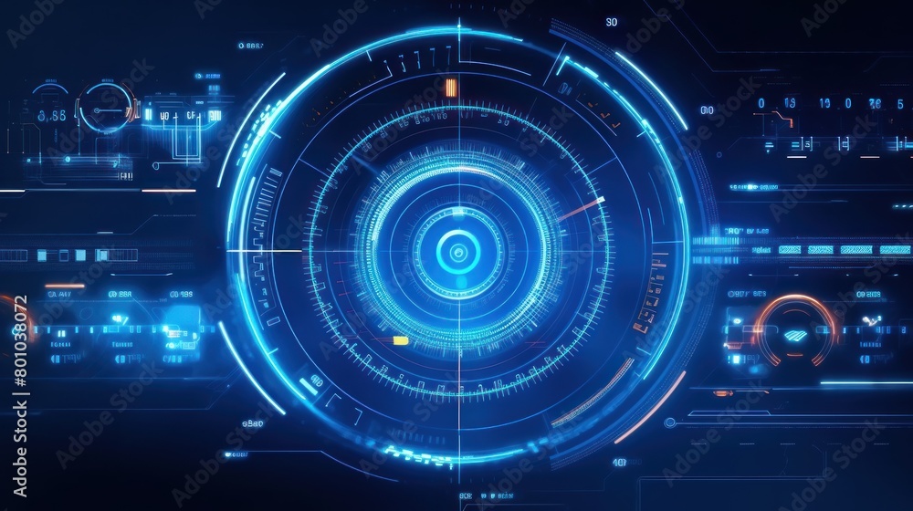 futuristic circle with abstract Style on blue background. Abstract background.AI generated image futuristic circle with abstract Style on blue background. Abstract background.AI generated image