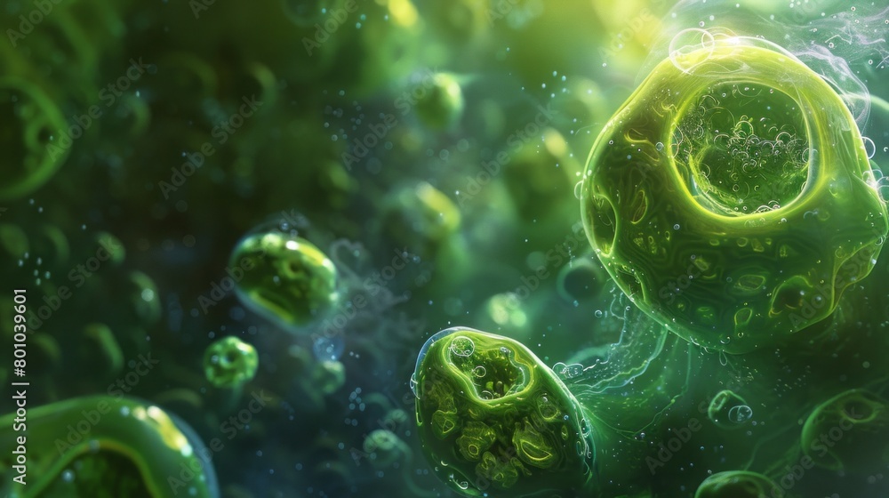 Obraz premium cell in liquid environment.