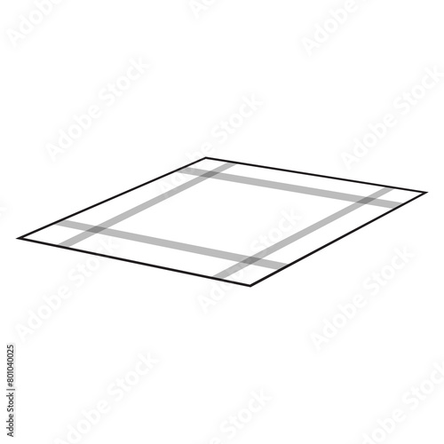 handkerchief line vector illustration