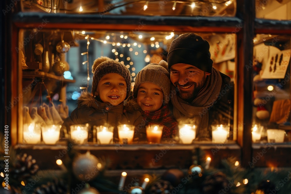 Christmas candles family window joy Christmas candles family window joy