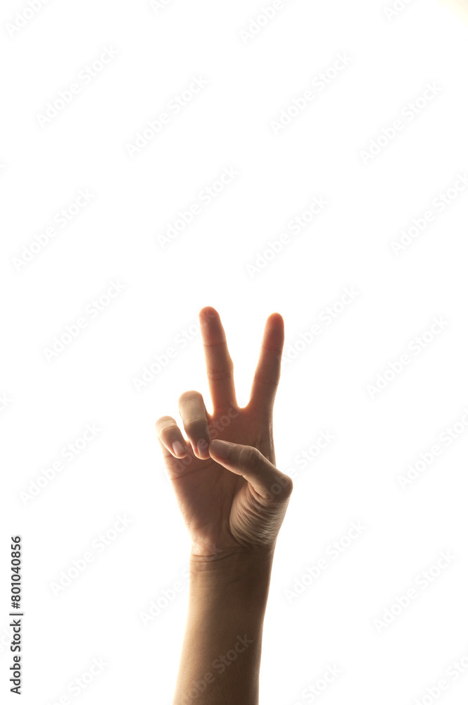 Naklejka premium hand showing sign