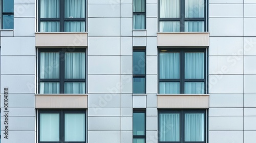 Facade of a modern residential building, building texture