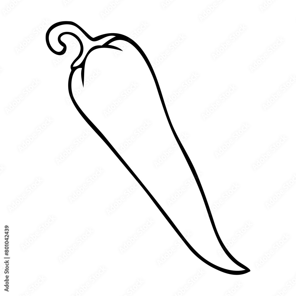 chili outline illustration chili outline illustration