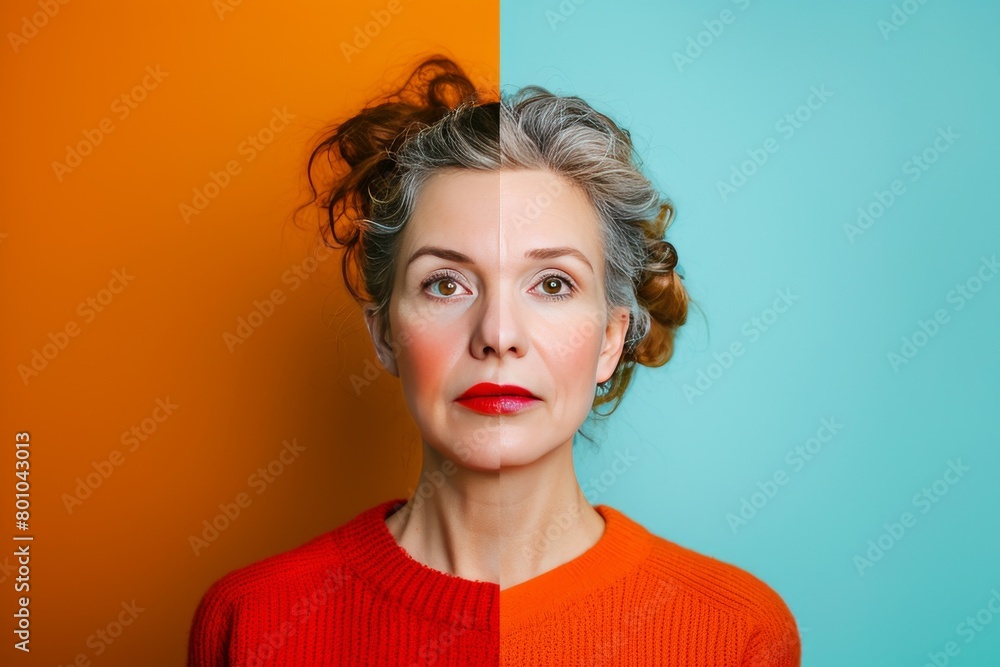 Life transitions through healthy aging showcase time's effects on facial skin renewal and contrast aging signs. Life transitions through healthy aging showcase time's effects on facial skin renewal and contrast aging signs.