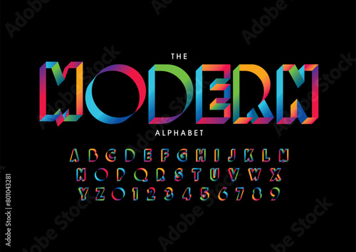 Wallpaper Mural Vector of stylized modern font and alphabet Torontodigital.ca