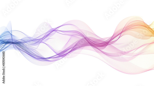 Dream of endless possibilities as you journey through the realm of technology with fantastical gradient lines in a single wave style isolated on solid white background