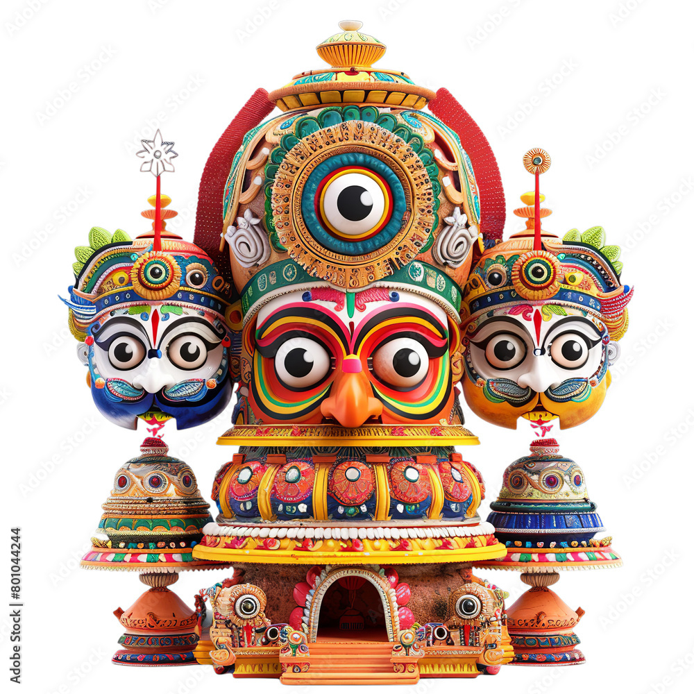 Fototapeta premium Happy rath yatra, Lord Jagannath. Ai Generated