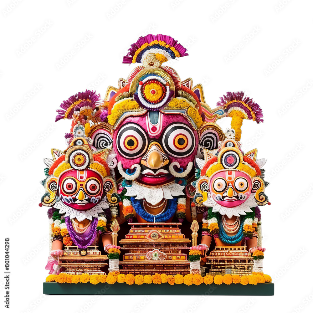 Fototapeta premium Happy rath yatra, Lord Jagannath. Ai Generated