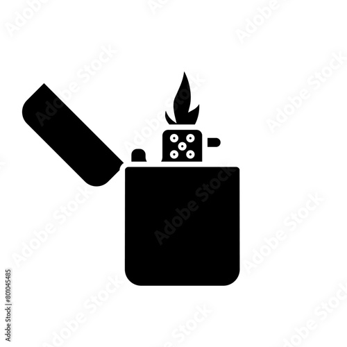 Lighter icon vector. Cigarette lighter illustration sign. Fire symbol or logo.