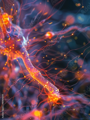 network of nerve cells.