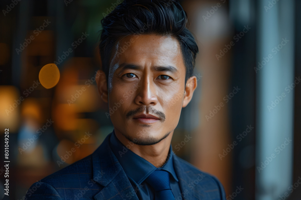 Asian Actors in Dark Teal and Gold Style Asian Actors in Dark Teal and Gold Style