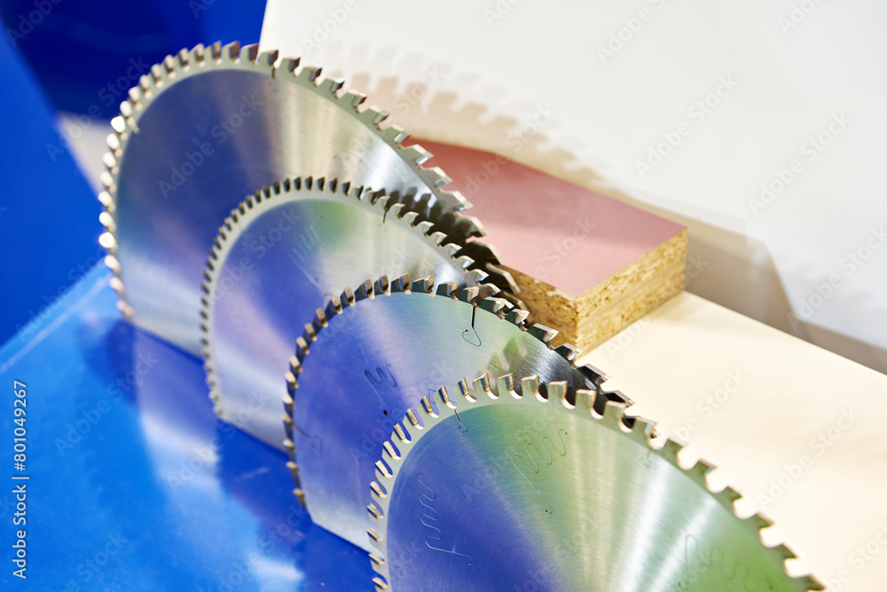 Fototapeta premium Circular saw machine blades for wood
