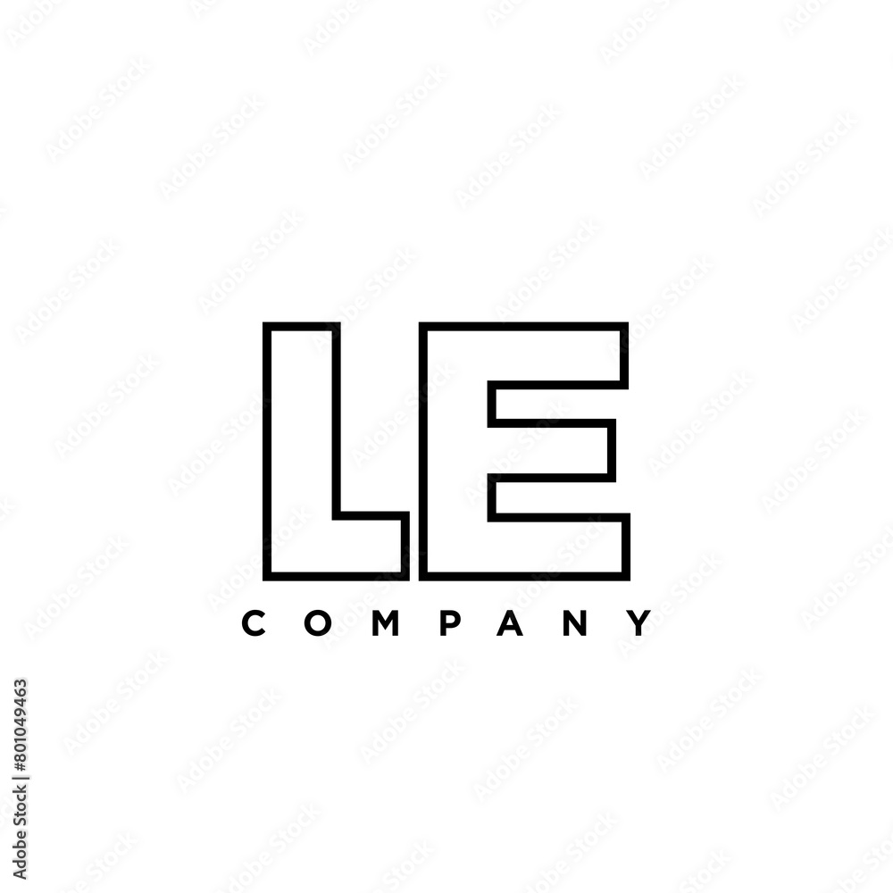 Letter L and E, LE logo design template. Minimal monogram initial based logotype. Letter L and E, LE logo design template. Minimal monogram initial based logotype.