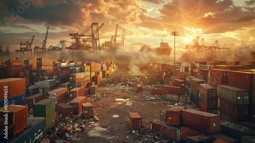 Breakdown of global trade leads to economic collapse and catastrophic phenomena photo