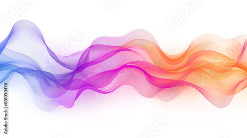 Depict the impact of telemedicine using vibrant gradient lines in a single wave style isolated on solid white background