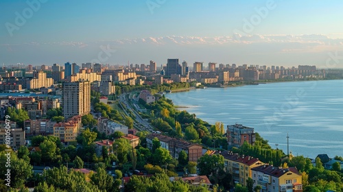 Volgograd Volga River Skyline