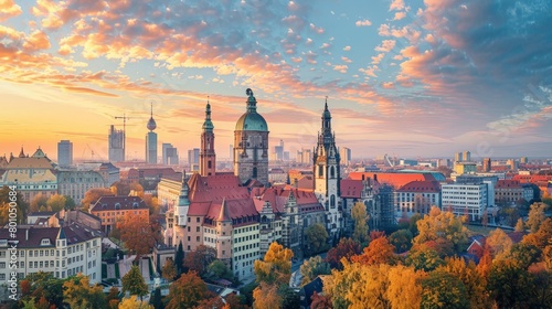 Leipzig Music History Skyline