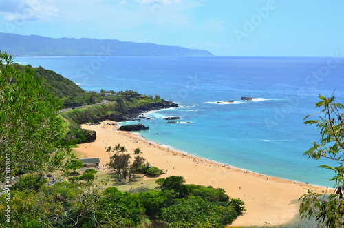 Waimea Bay on the North Shore of Oahu Island, Hawaii. 