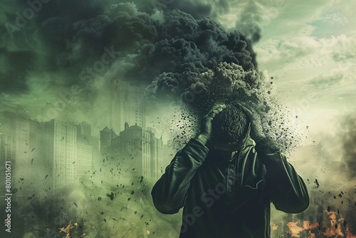 Mass psychosis triggers societal collapse amidst catastrophic phenomena