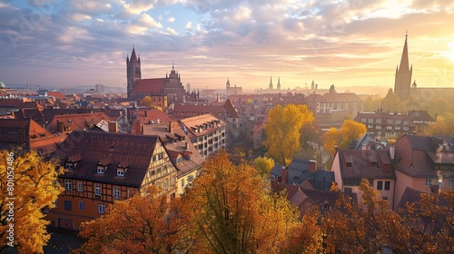 Nuremberg Medieval Architecture Skyline