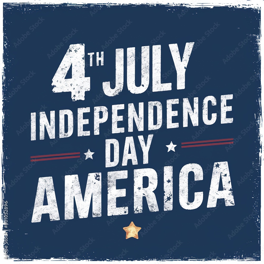 Happy 4th of July independence day USA banner template illustration. Generative Ai.