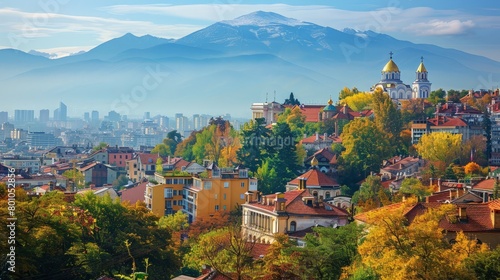 Sofia Vitosha Mountain Skyline photo