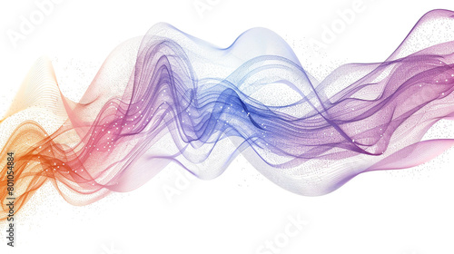 Dance amidst the stars and let the light of innovation guide your path with celestial gradient lines in a single wave style isolated on solid white background