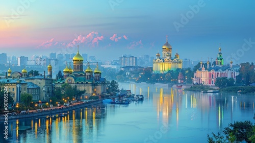 Kiev Golden Domes Skyline photo