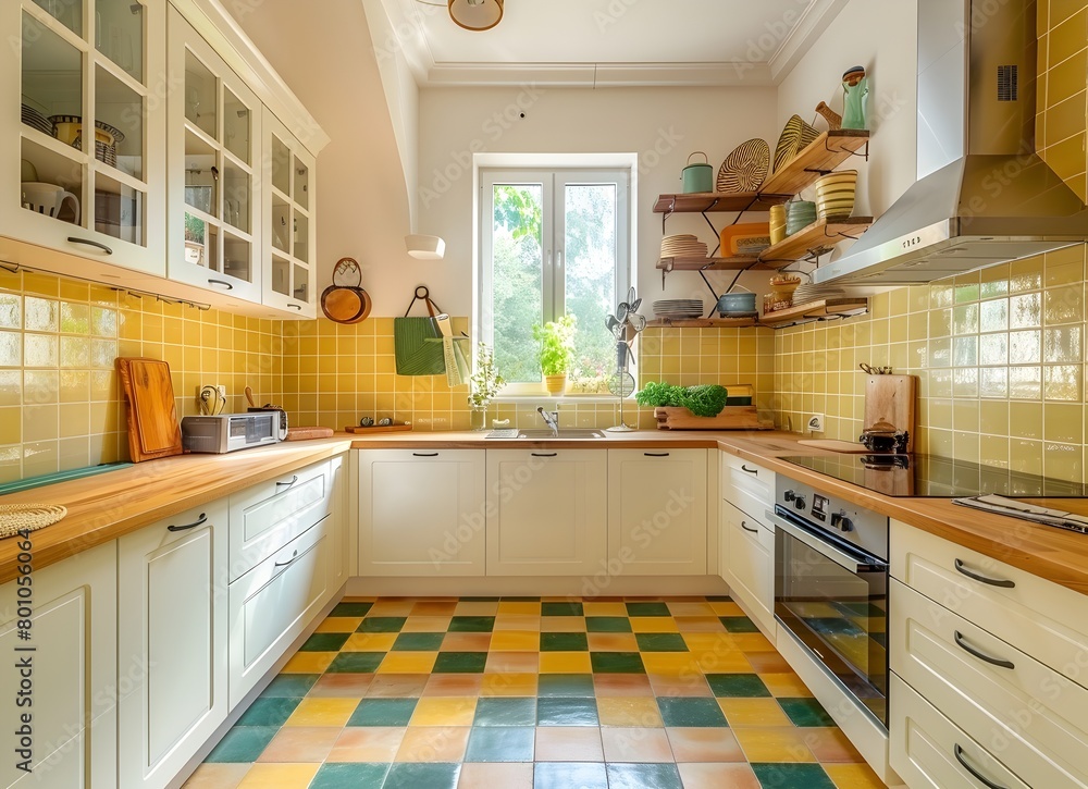 modern kitchen interior with kitchen