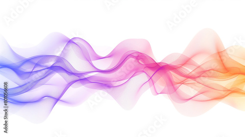 Craft an enchanting depiction of the evolution of technology with enchanting gradient lines in a single wave style isolated on solid white background © Hamza