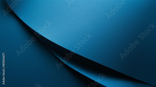 Blue paper folded into a curve