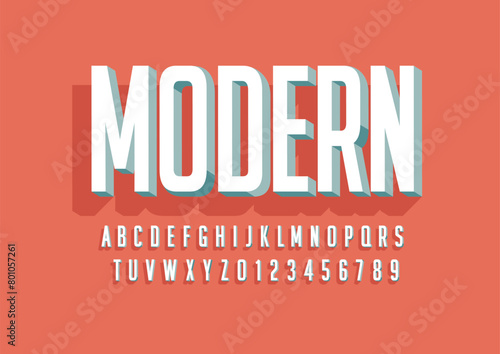Vector of stylized modern font and alphabet © Vectoran