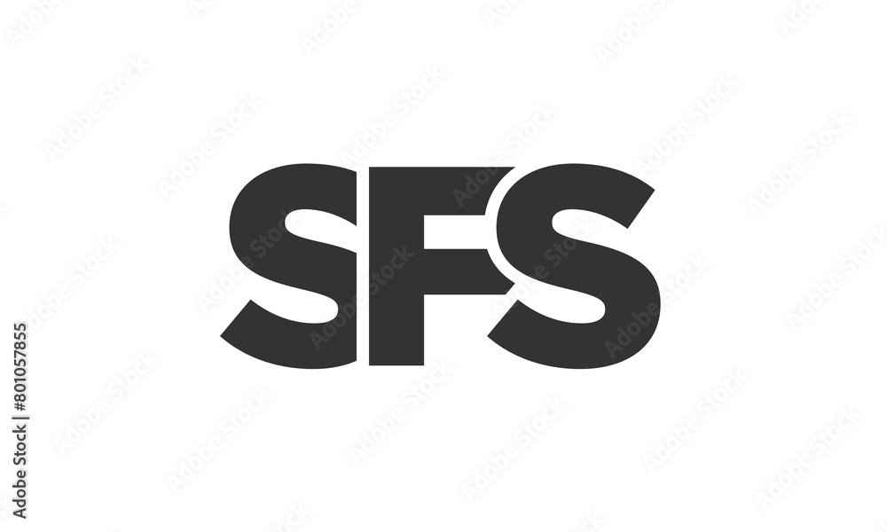 SFS logo design template with strong and modern bold text. Initial based vector logotype featuring simple and minimal typography. Trendy company identity. SFS logo design template with strong and modern bold text. Initial based vector logotype featuring simple and minimal typography. Trendy company identity.