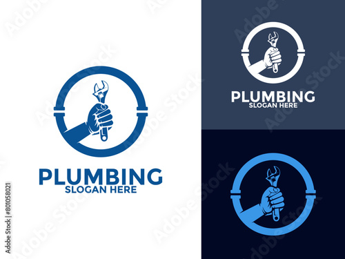 Plumbing Service Logo Vector, Water Service Logo Template