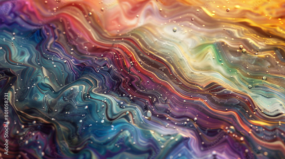 Chromatic waves evoking the excitement of new frontiers in science.