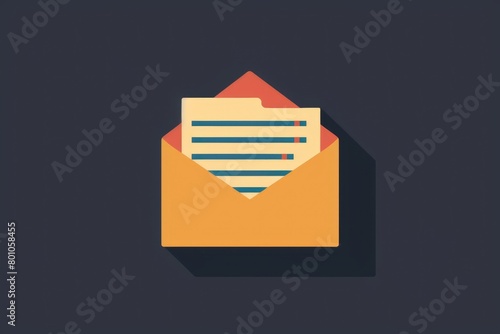 Flat Design Email Subscribe Form Template for Electronic Mail Pledging and Newsletter Subscription