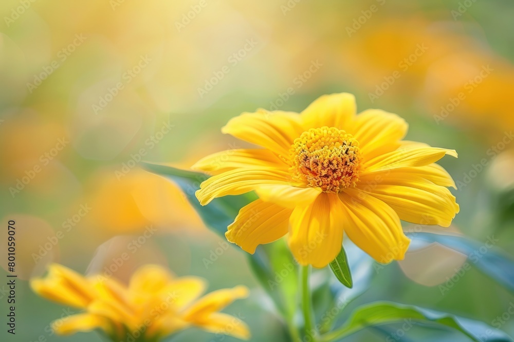 Heliopsis Flower in Full Bloom at a Beautiful Flower Garden with Delicate Ecology and Gardening Heliopsis Flower in Full Bloom at a Beautiful Flower Garden with Delicate Ecology and Gardening