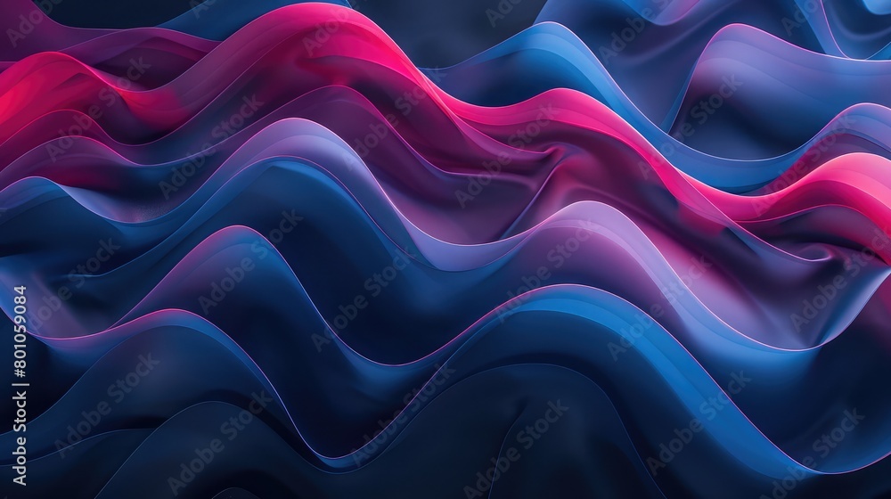Luxury elegant background abstraction fabric , 3d rendering ,Abstract soft fabric smooth curve shape decorate textile background, Futuristic Style With Wave Geometric Design, Shapes