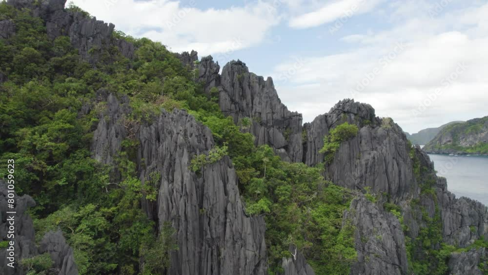Aerial view of deserted tropical island near El Nido, Palawan, Philippines. Aerial view of deserted tropical island near El Nido, Palawan, Philippines.