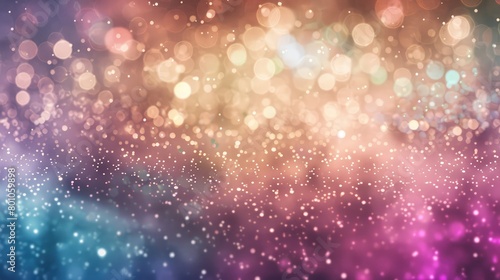 A radiant violet glitter bokeh background, ideal for use in beauty, romance-themed visuals or celebratory event graphics, Panoramic banners, Holographic neon abstract background with bokeh and light 